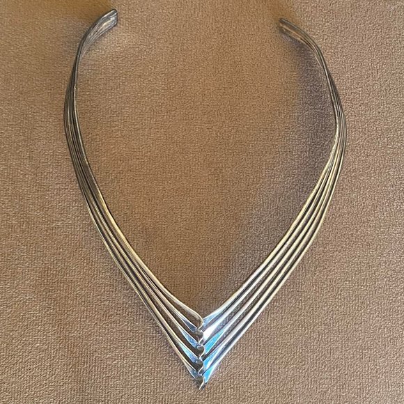 Vintage 80s choker collar necklace - Picture 2 of 3